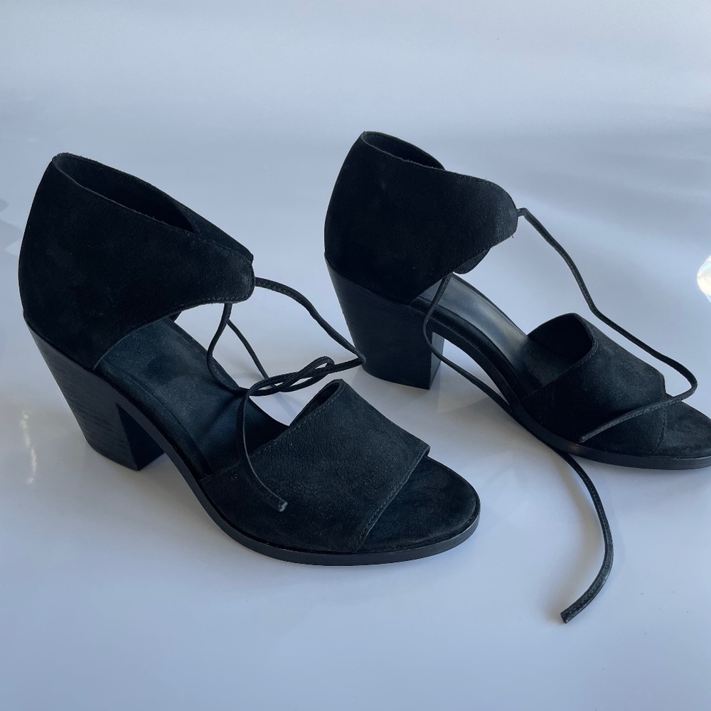 Eileen Fisher Leather/Suede Heeled Sandal